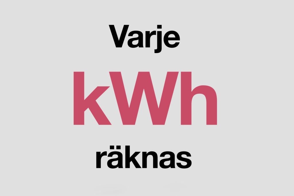 Varje kWh räknas!