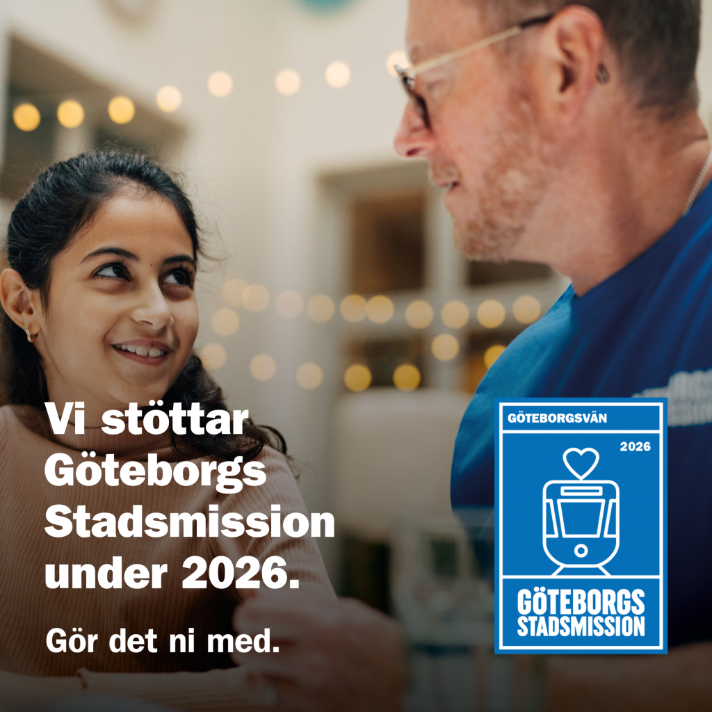 Vi stöttar Göteborgs Stadsmission