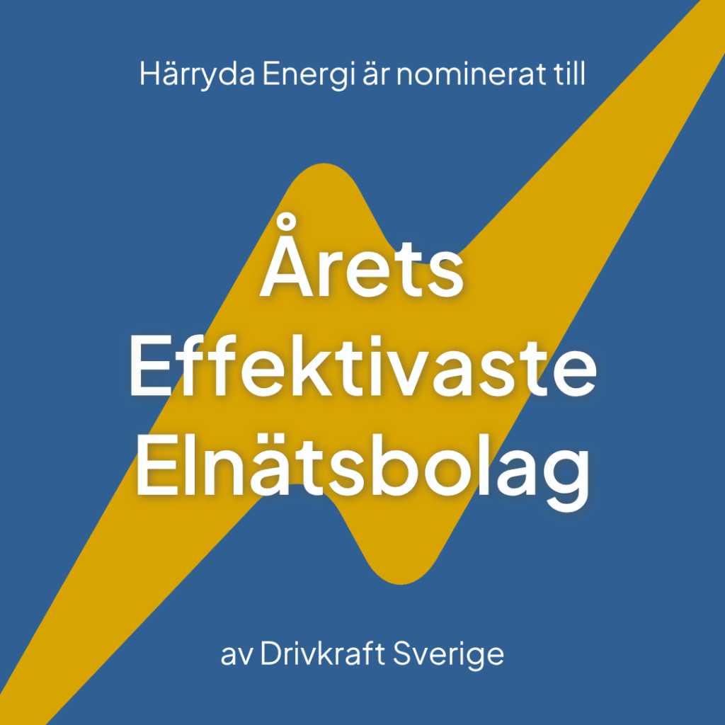Härryda Energi nominerat till Sveriges effektivaste elnätsbolag